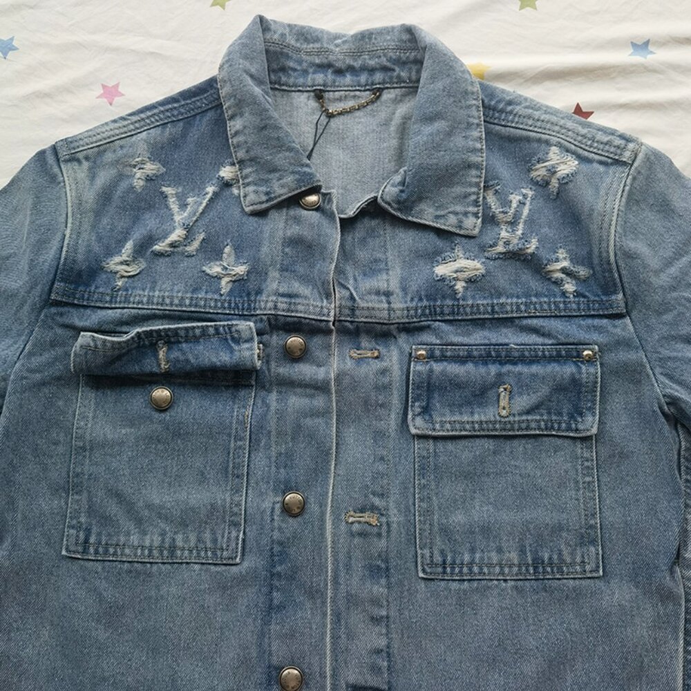 Louis Vuitton Distressed Light Denim Jacket - Picture 3 of 8
